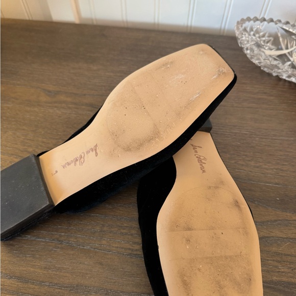 Sam Edelman Black Velvet Mules with Rhinestone Buckle - Picture 2 of 2